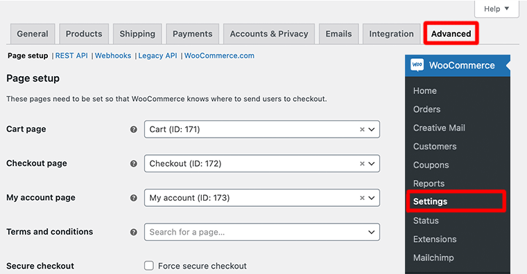 WooCommerce 高级设置