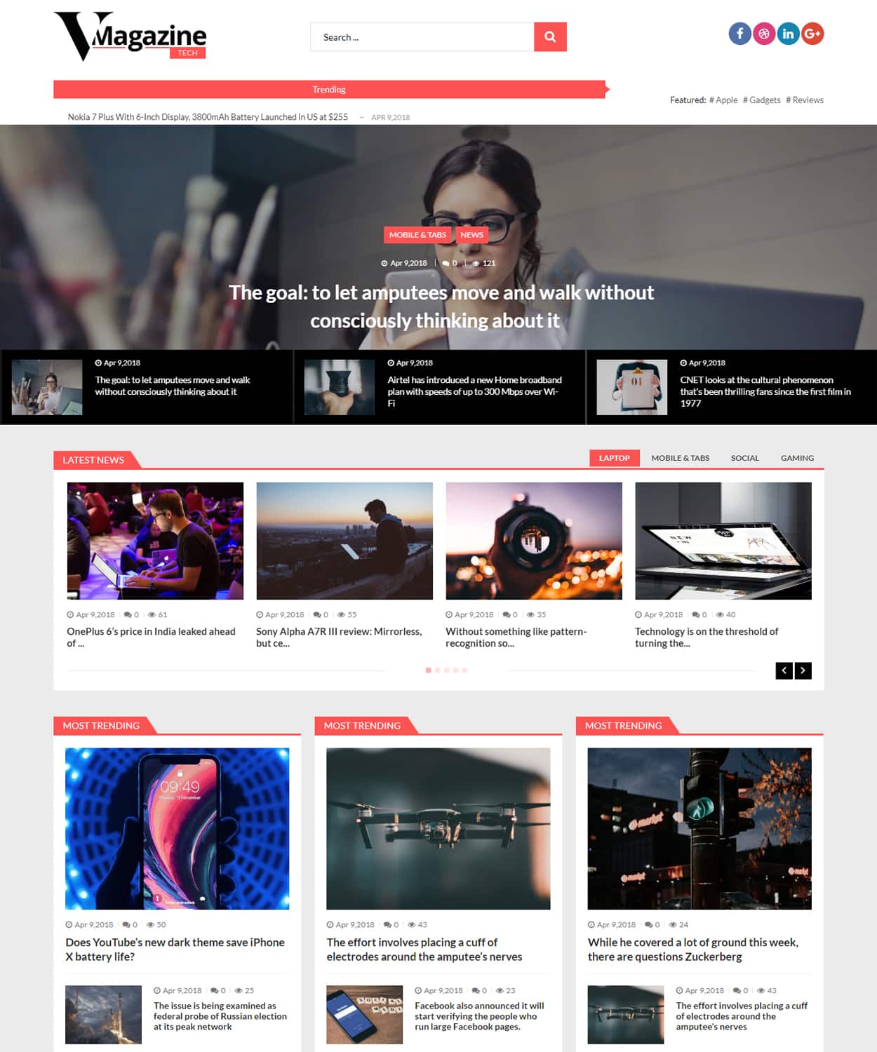 Tech Magazine Demo - WordPress Magazine Theme