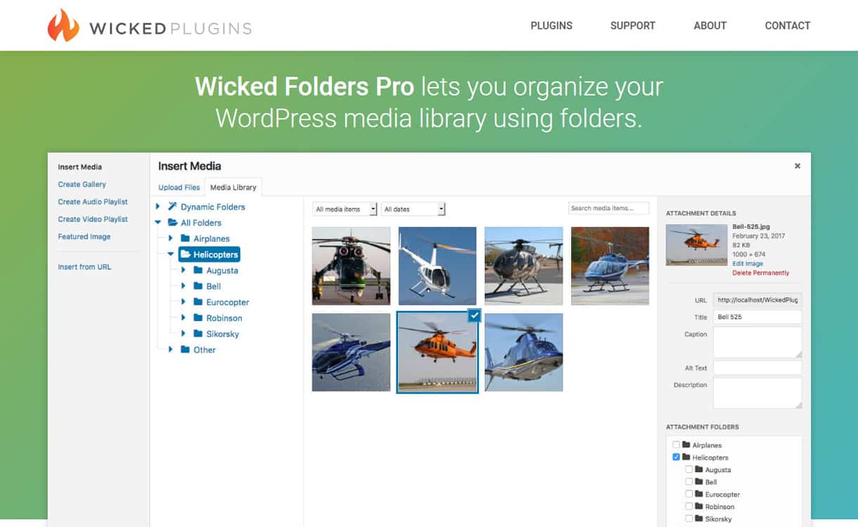 Wicked Folders Pro - WordPress Media Manager Plugins