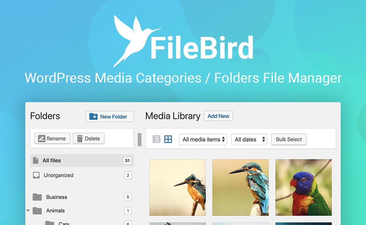 FileBird - WordPress Media Categories Folder File Manager