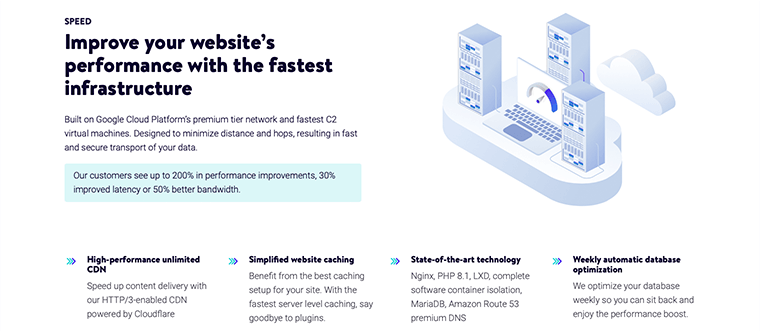 Kinsta - Velocità e prestazioni