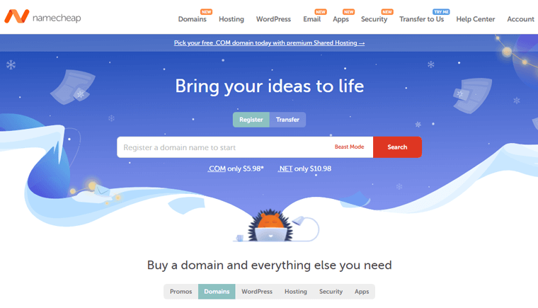 Registrazione del dominio Namecheap - Le migliori alternative a GoDaddy