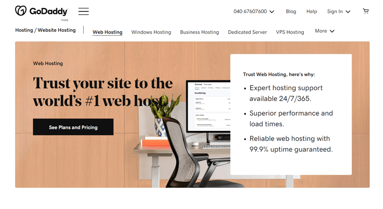 Servizio di hosting Web GoDaddy per le piccole imprese