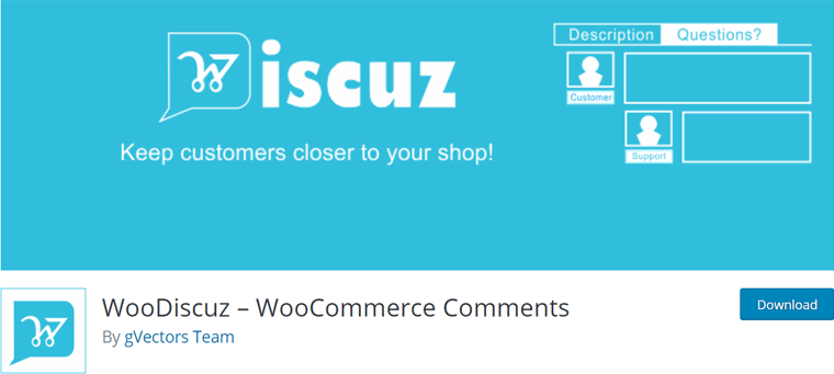 WooDiscuz WooCommerce Commenti Plugin