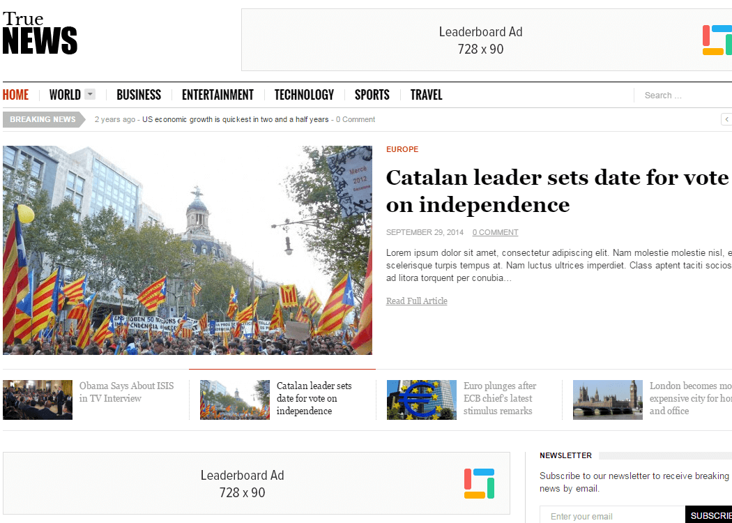 TrueNews - WordPress News-Magazine Theme