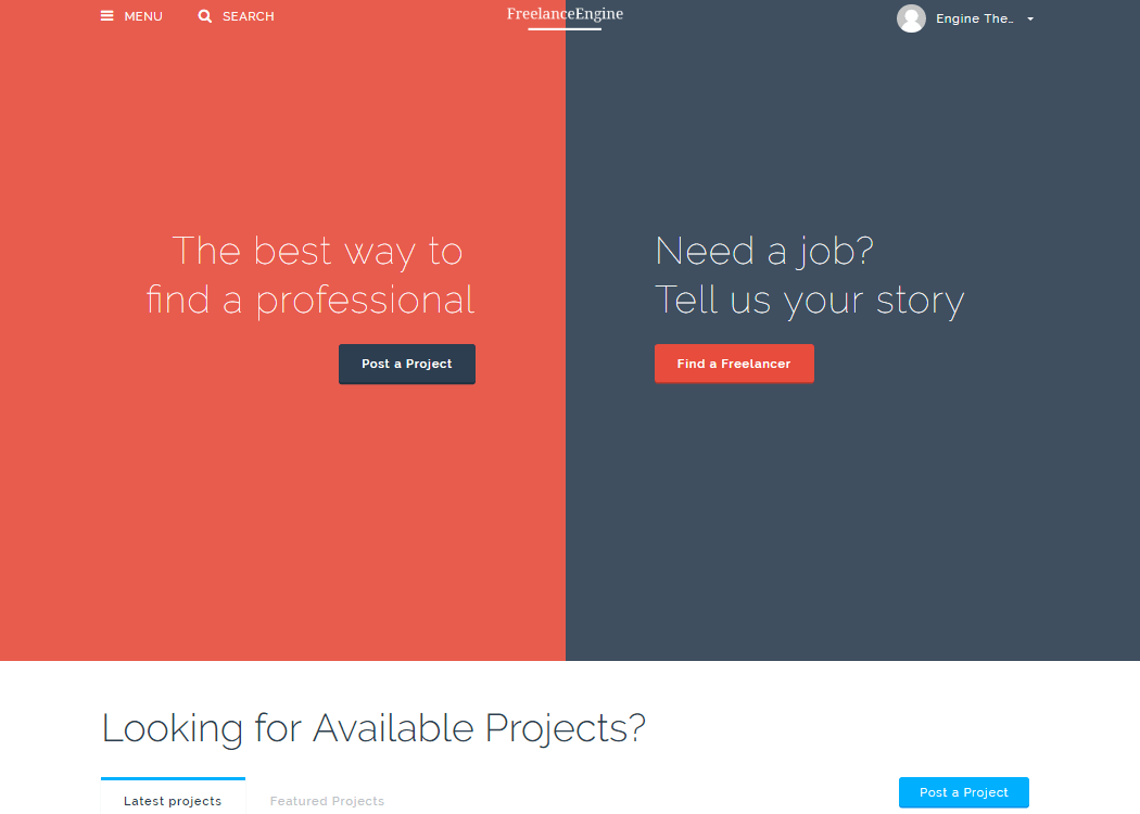 Freelance Engine - WordPress Business Theme