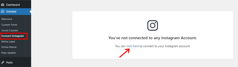 在 Soledad WordPress 主題上連接 Instagram 選項