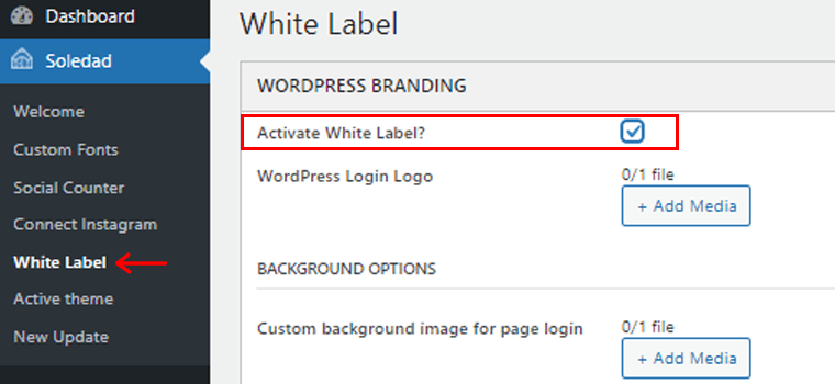 在 Soledad WordPress 主題上啟用白標