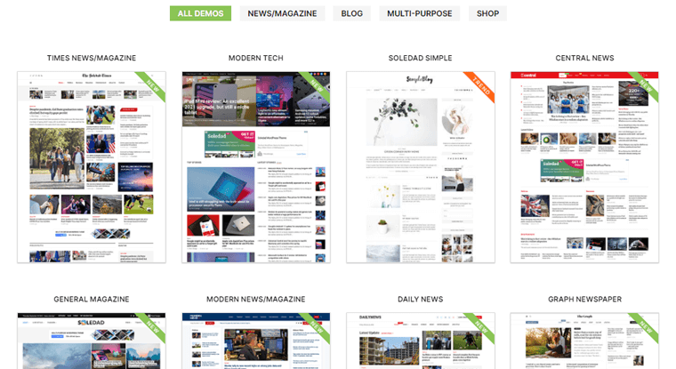 Soledad WordPress 主題演示