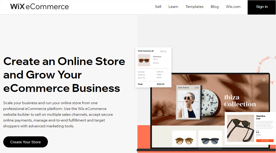 Piattaforma eCommerce Wix