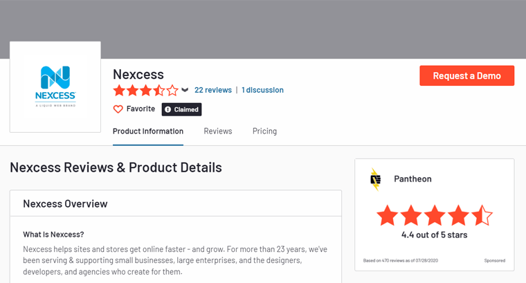 Recensioni G2 su Nexcess