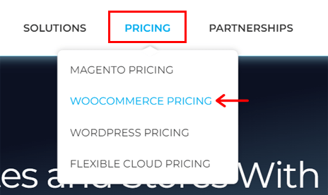 Seleziona il menu dei prezzi di WooCommerce