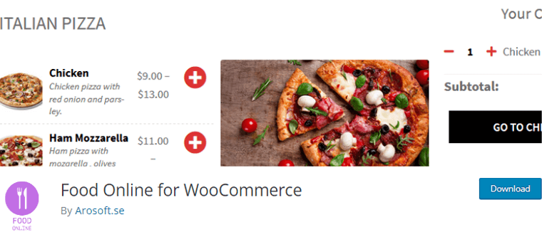 Food Online dla witryny WooCommerce i WordPress