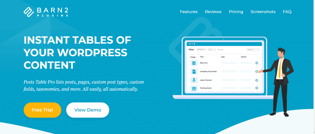 Posts Table Pro 最佳 WordPress 表格插件