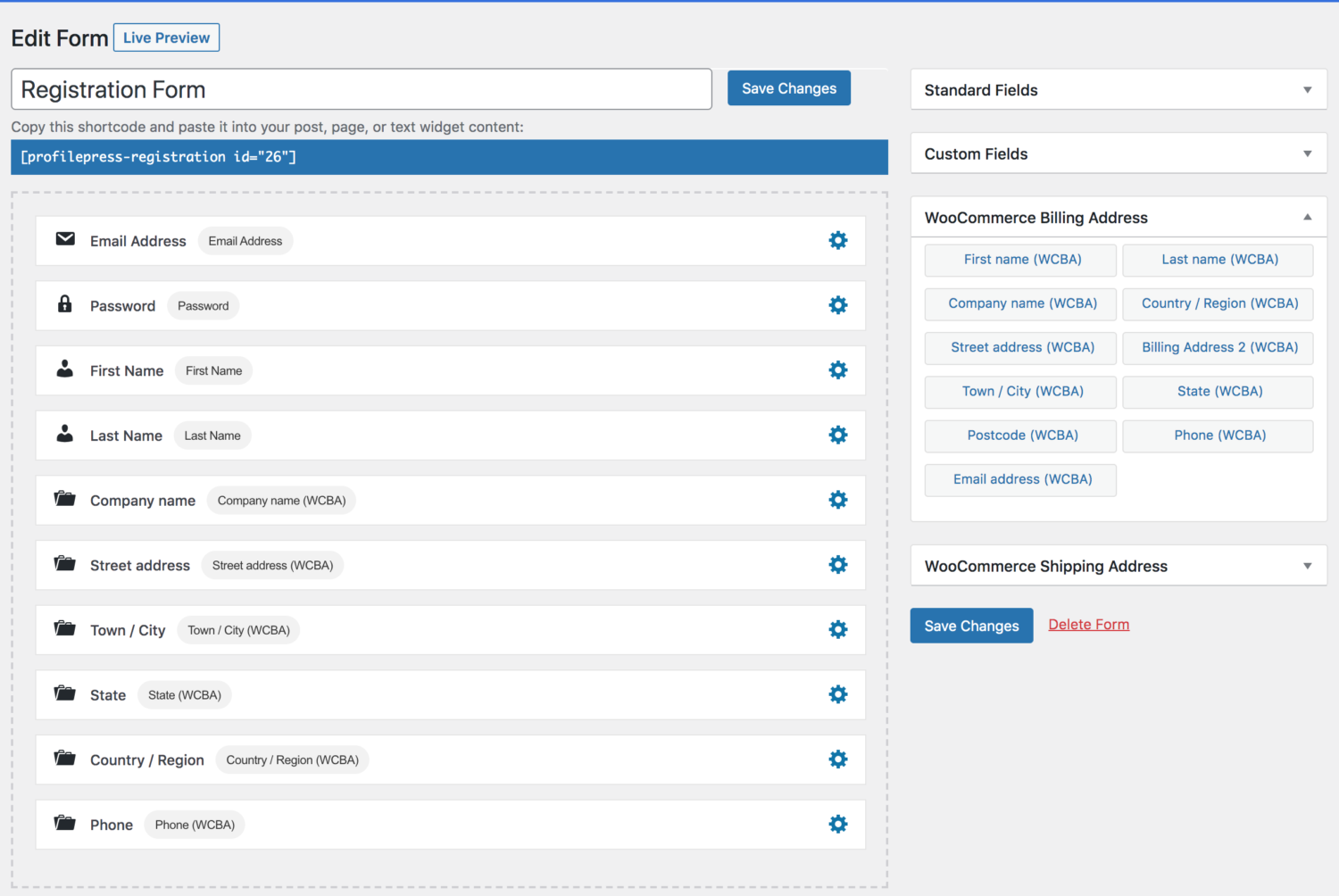 Aggiungi campi personalizzati al modulo di registrazione WooCommerce