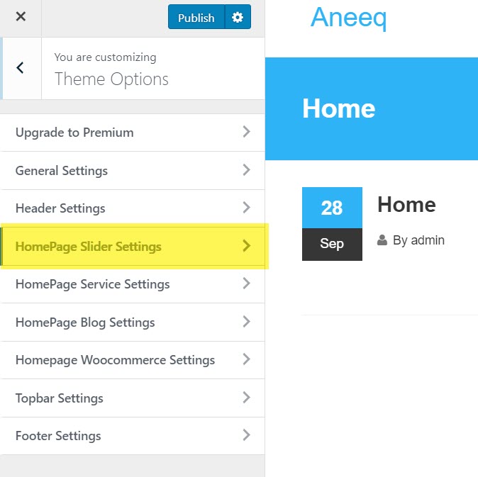 aneeq-wordpress-主題-主頁-滑塊-設置