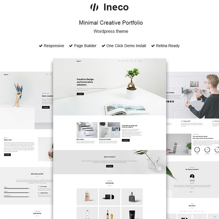 Ineco - 最小的創意組合 WordPress 主題