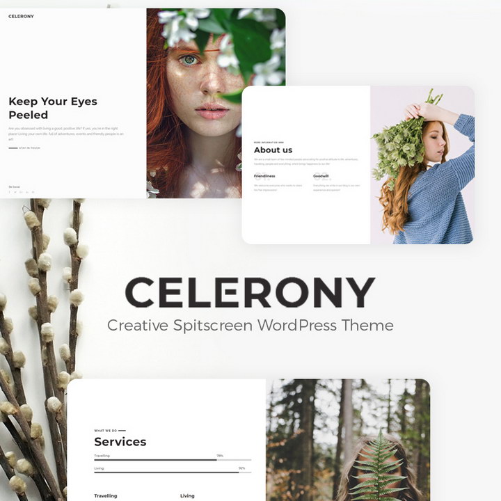 Celerony - 創意分屏 Elementor WordPress 主題