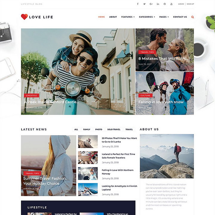 Love Life - 響應式個人博客 WordPress 主題