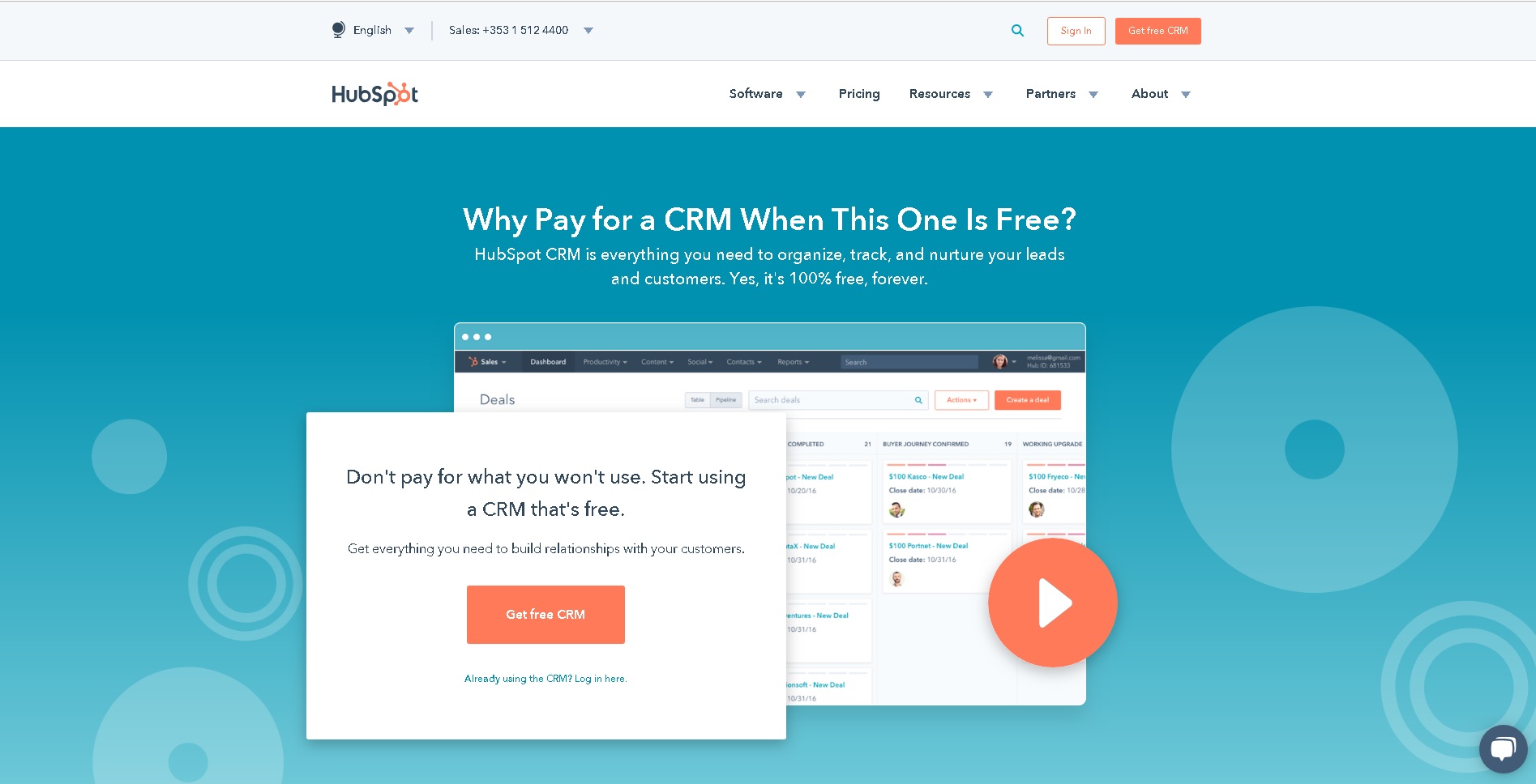 HubSpot CRM platformu