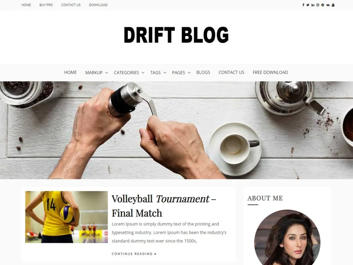 Drift Blog darmowy motyw bloga WordPress