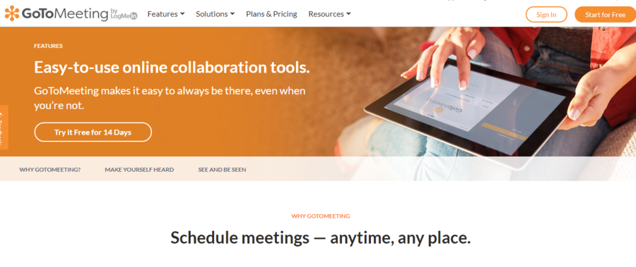 Outil de collaboration GoToMeeting en ligne