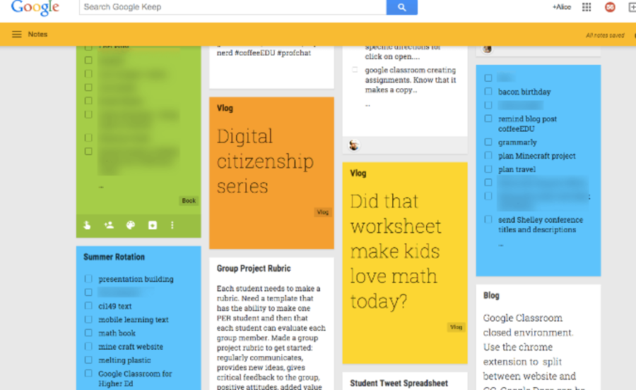 Outil Google Keep pour les équipes distantes