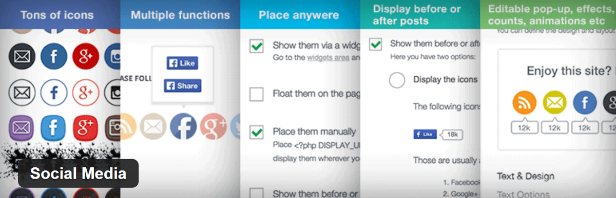 Un plugin de médias sociaux WordPress.