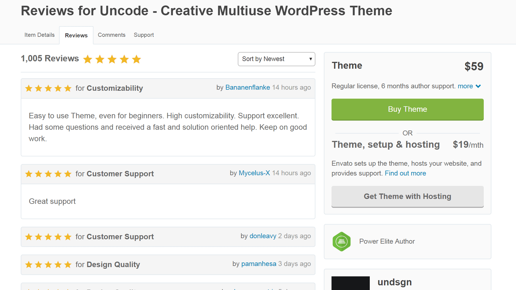 Décoder les avis sur Themeforest.