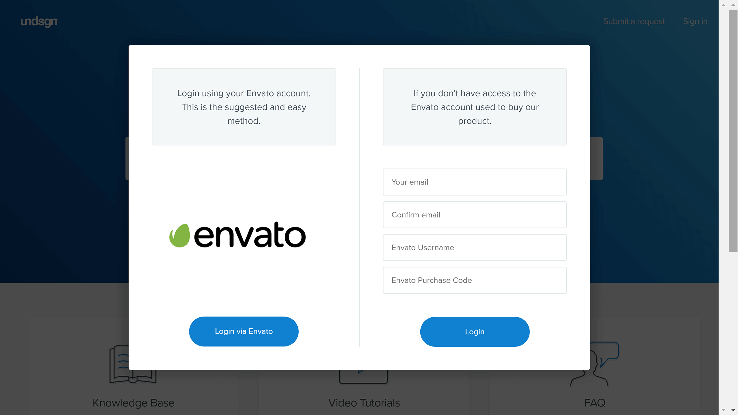 使用您的 Envato 憑據登錄。