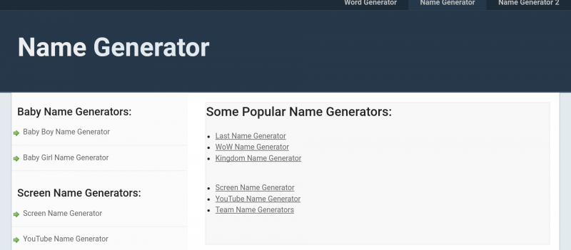 Blog name generator