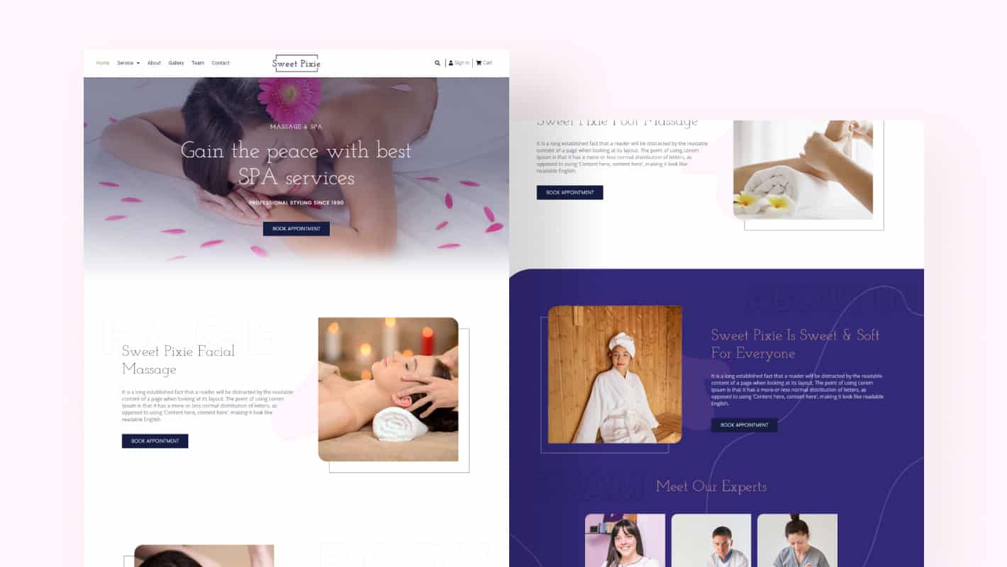 spa website template