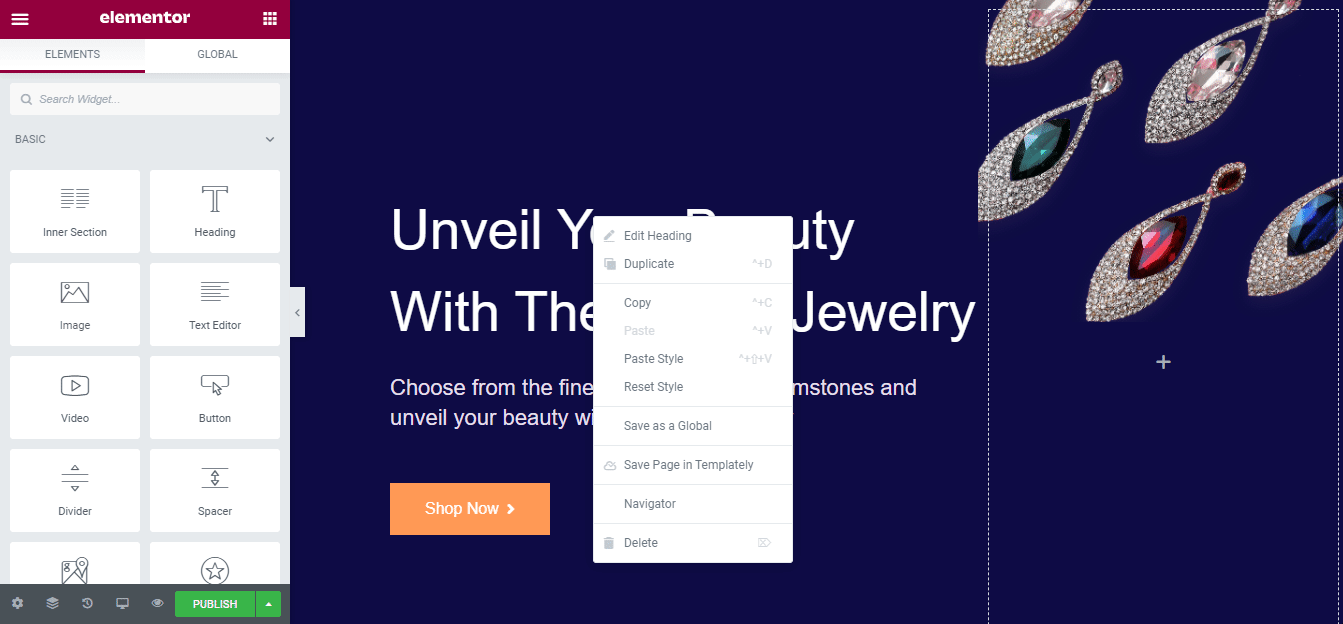 Jewelry eCommerce Website