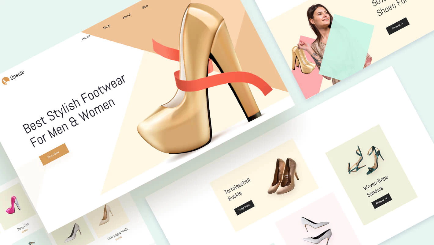 Online Shoe Website Elementor