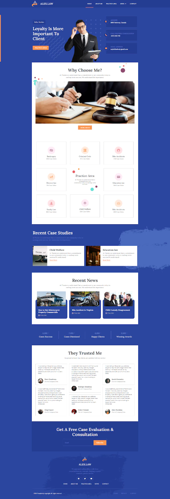 Lawyer Portfolio Website