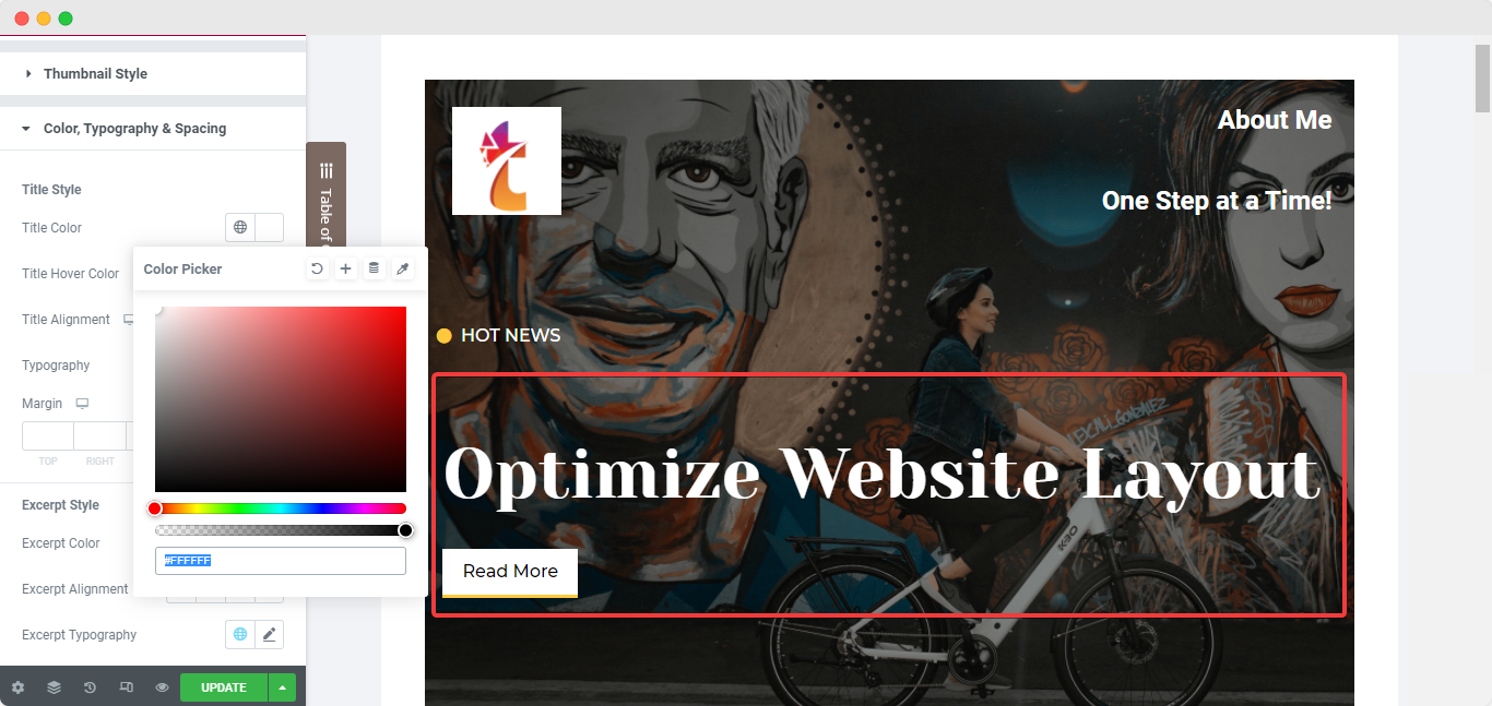 optimize website layout