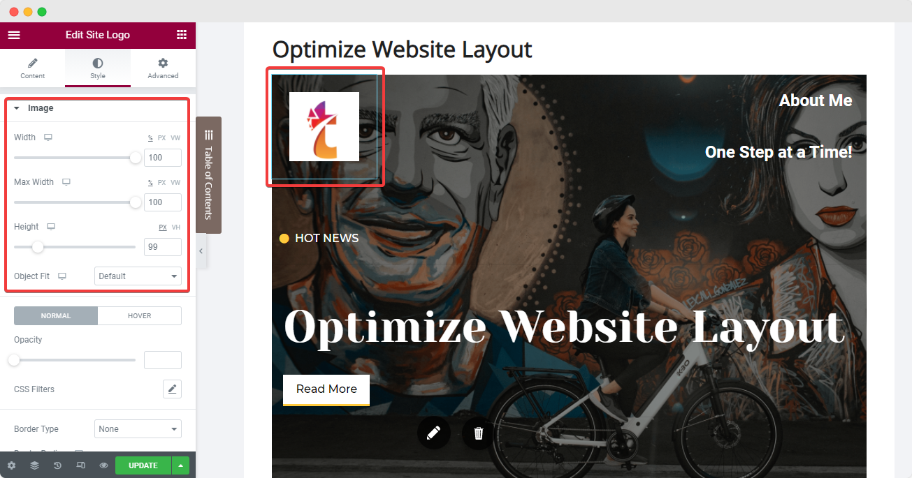 optimize website layout