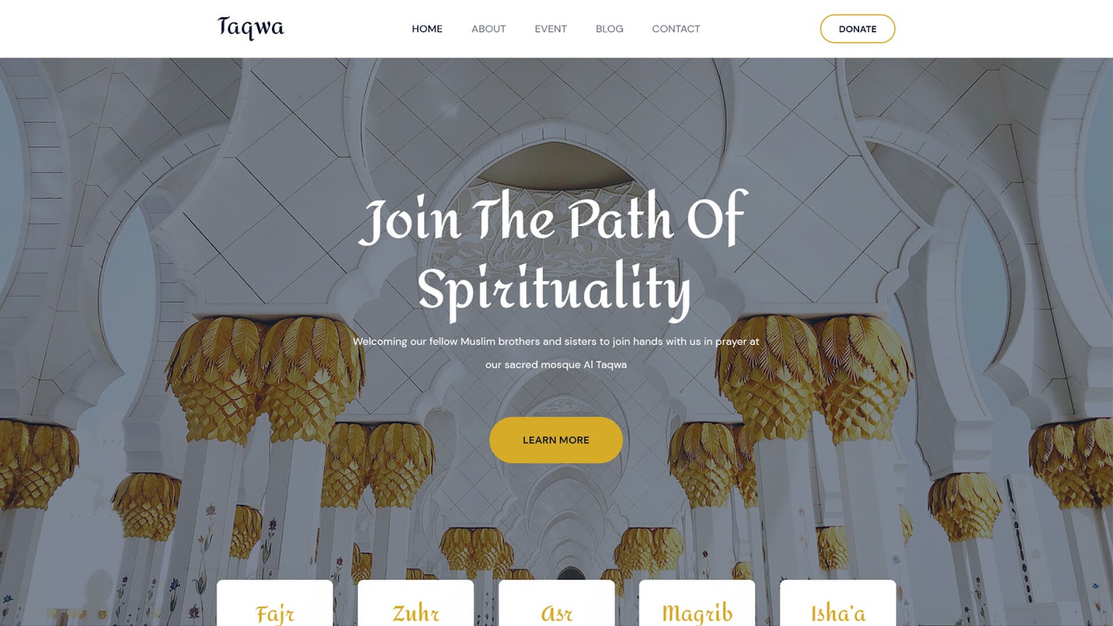 wordpress website for mosque