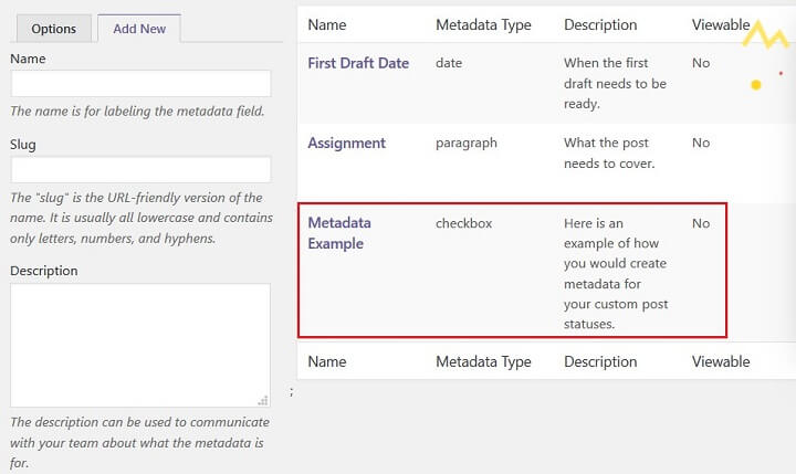 metadata yang baru dibuat