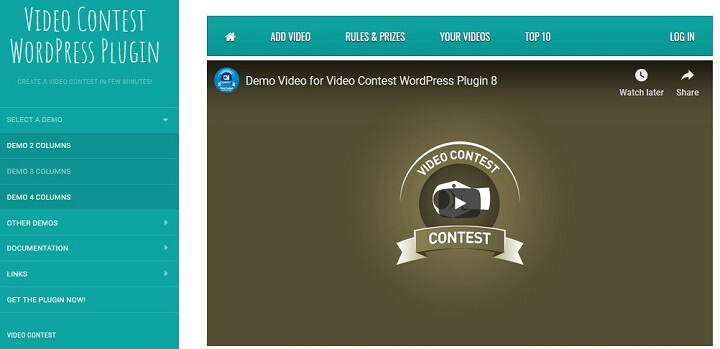 plugin wordpress concours vidéo