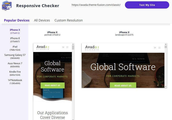 Responsive Checker-Beispiel