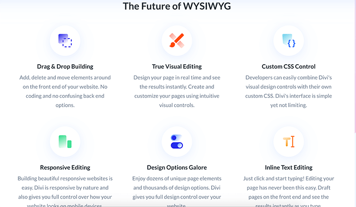 Fonctionnalités du thème Divi WordPress