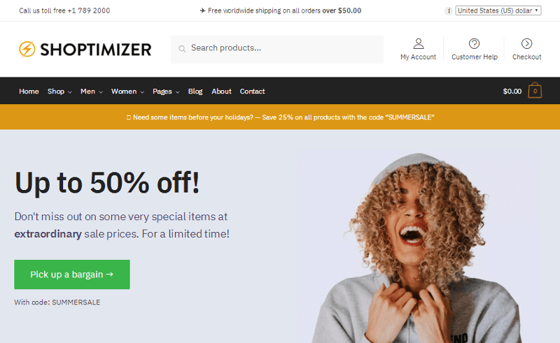 Shoptimizer WordPress тема