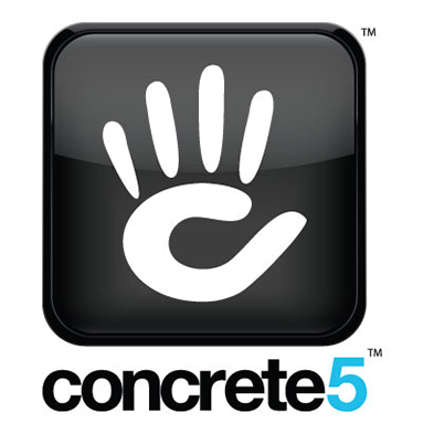 Concrete5 logo top 10 php cms roku