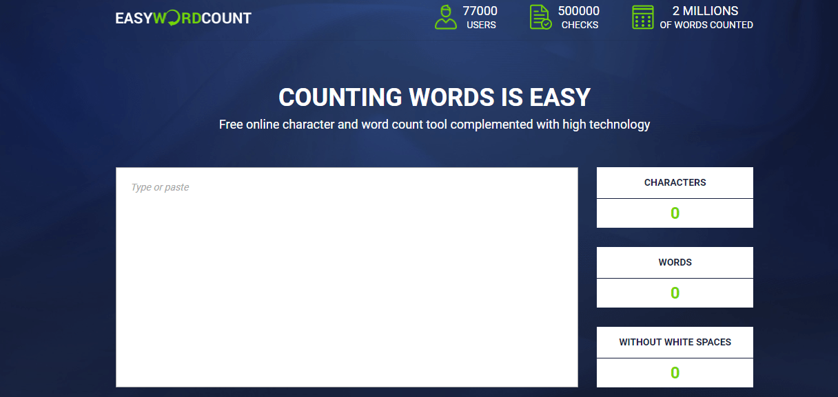 easywordcount SEO 최적화 콘텐츠 작성