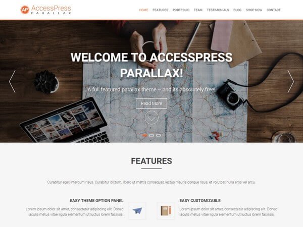 AccessPress Parallax is a beautiful WordPress theme with the 3D abled Parallax design.