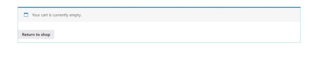 Elemen WooCommerce keranjang kosong