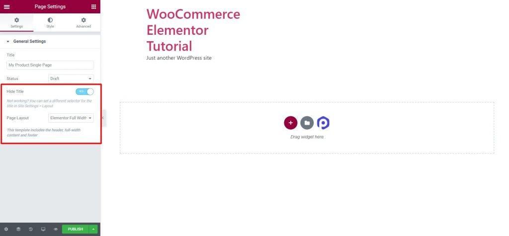 Panduan Elemen WooCommerce Satu halaman