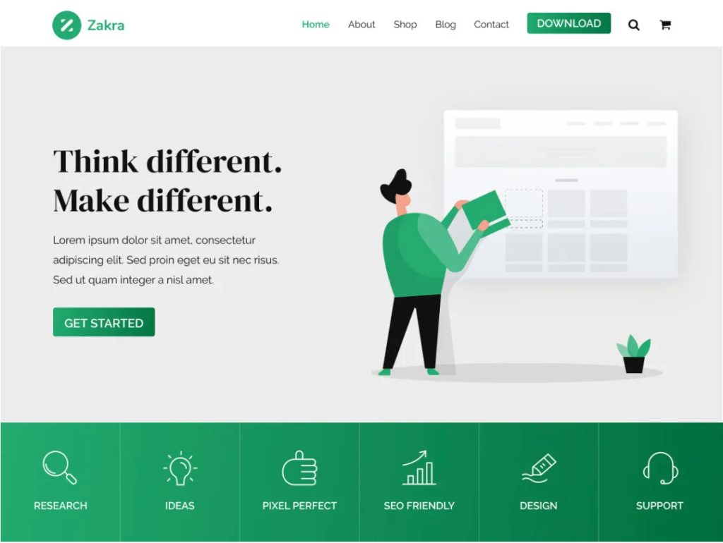 zakra tema wordpress