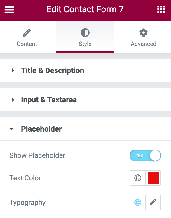 formulir kontak gaya 7 placeholder